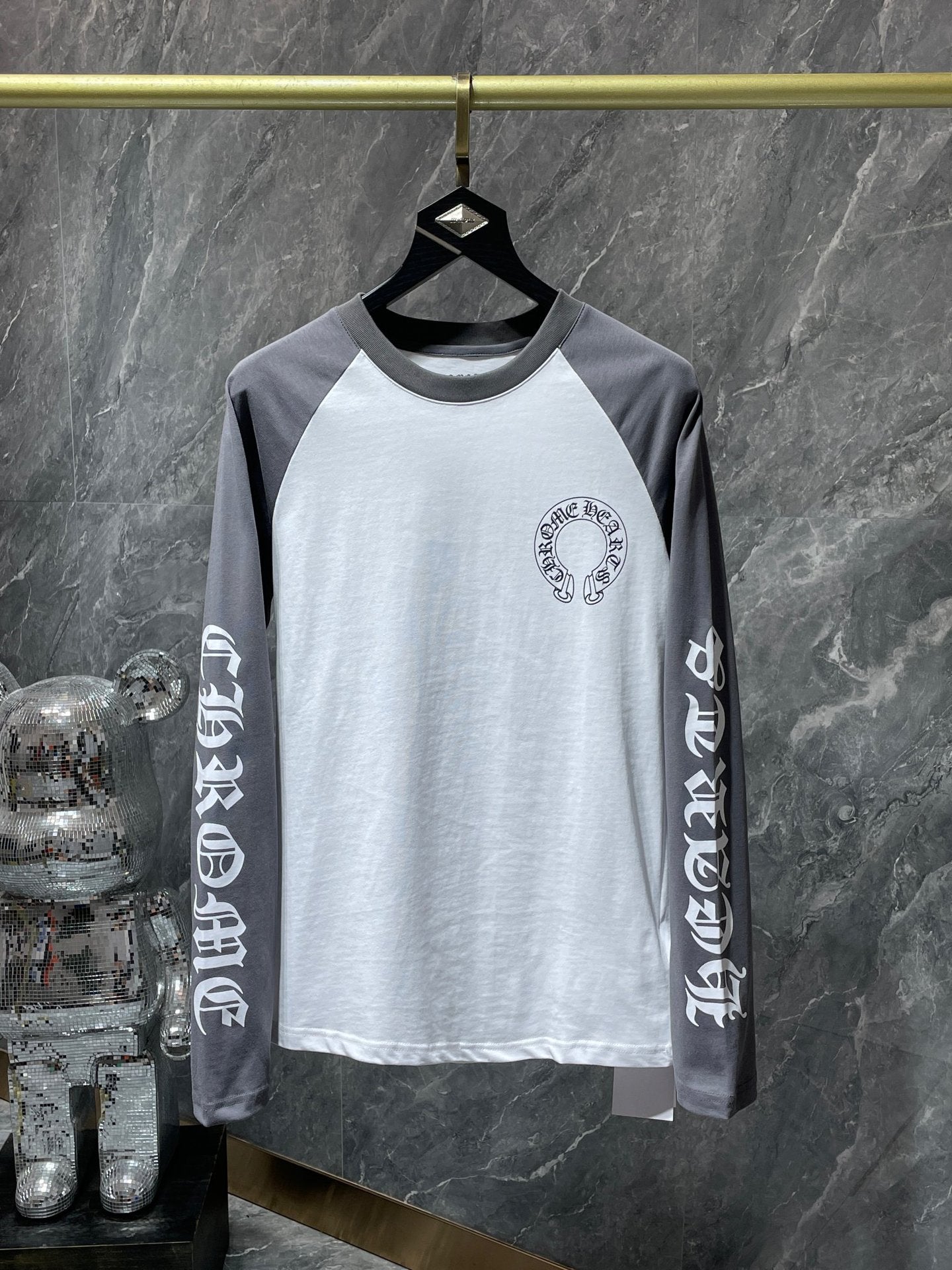 Ch Hearts 25SS Color Block Raglan Long Sleeve T-Shirt - Unisex Cotton Tee