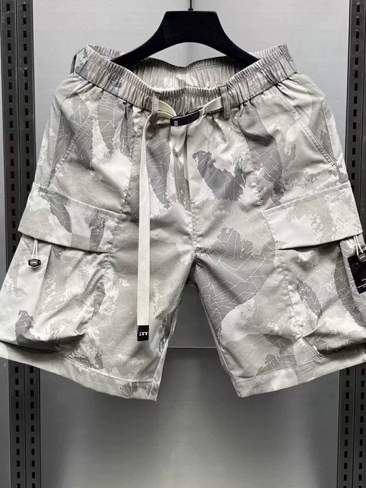 VARIANT_IMAGE::K256 Black | Men's camouflage five-point shorts
