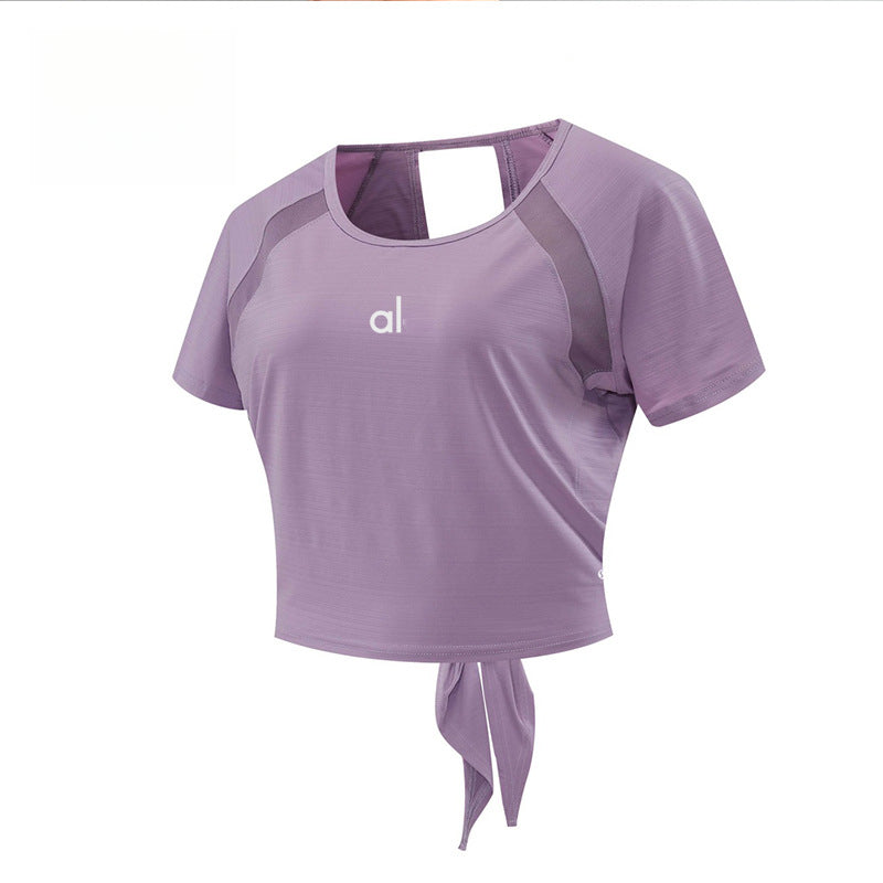 Alo Yoga Clothes Women's Quick-Drying Running Leisure Short Sleeve – GMABCD  VIP SHOP