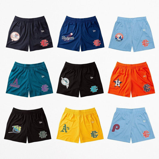 E-E Men's Casual Shorts Muscle Type Summer Fitness Sports Five-Point Shorts European and American Trend Brand Collaboration Shorts