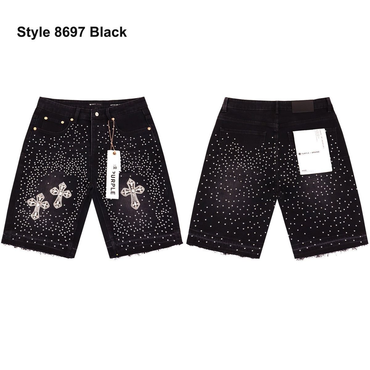 Men's denim shorts – Style 8697 Black