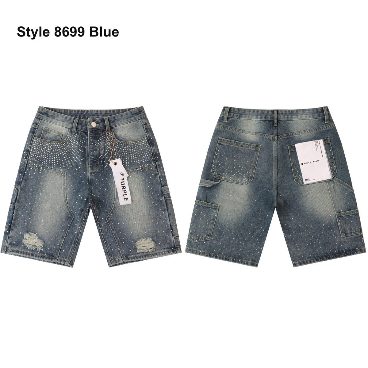 Men's denim shorts – Style 8699 Blue