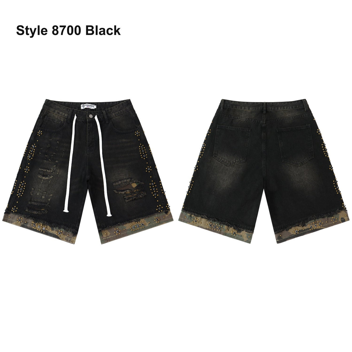 Men's denim shorts – Style 8700 Black