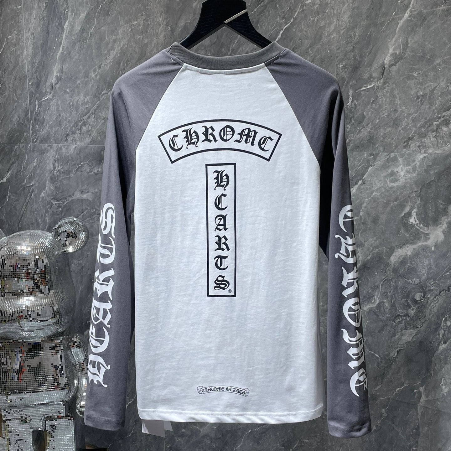 Ch Hearts 25SS Color Block Raglan Long Sleeve T-Shirt - Unisex Cotton Tee