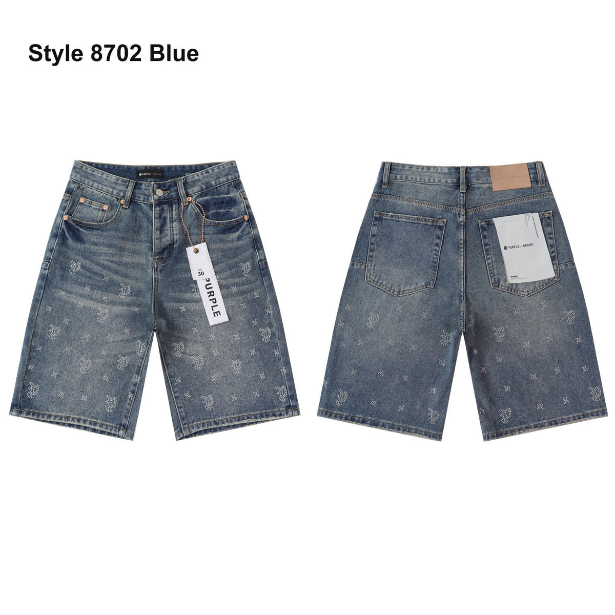 Men's denim shorts – Style 8702 Blue