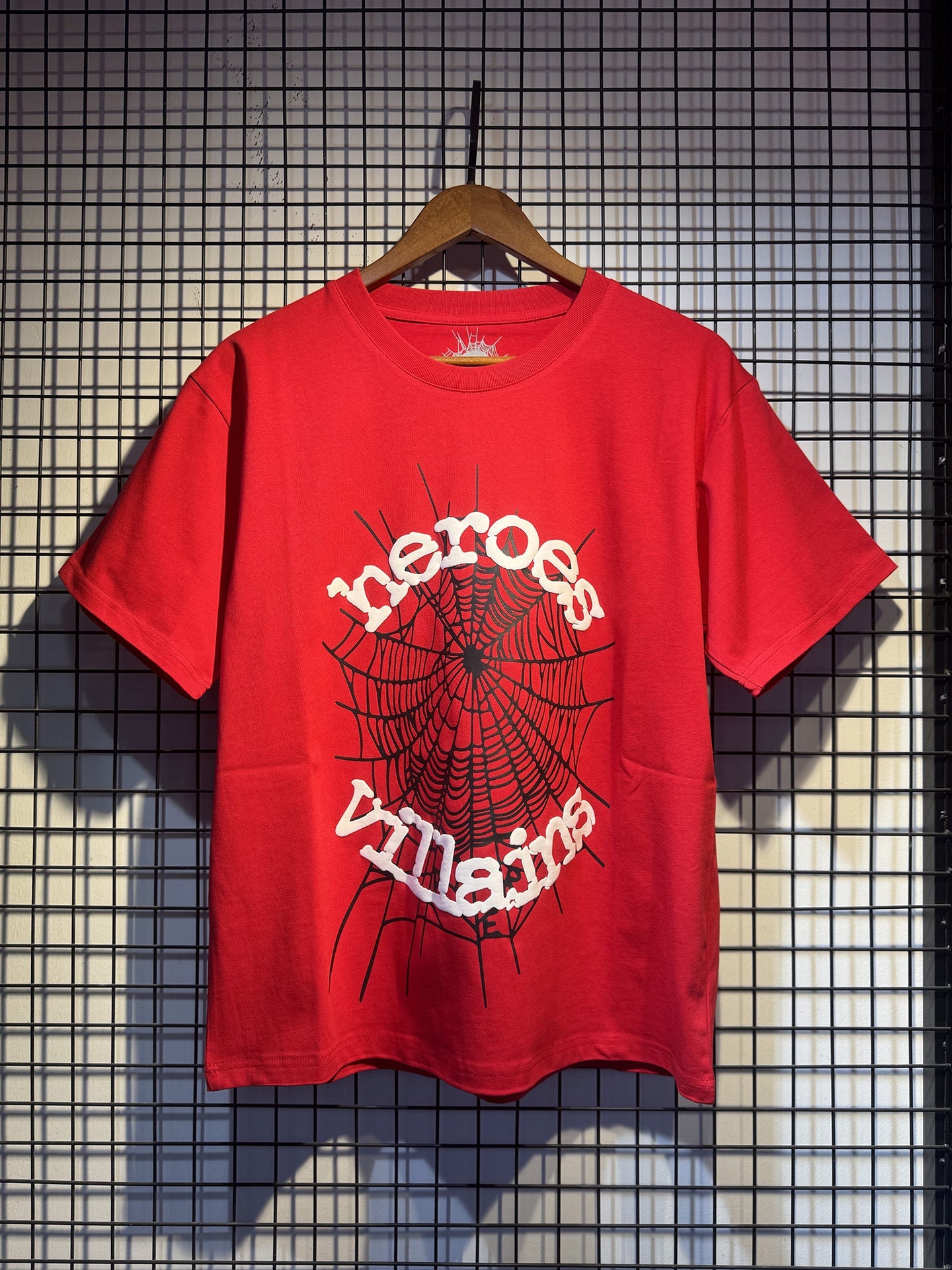 2025 New European and American Fashion Brand Male and Female Couples Wear plus Size Loose SP5-Der Spider Web Printed Short Sleeve T-shirt