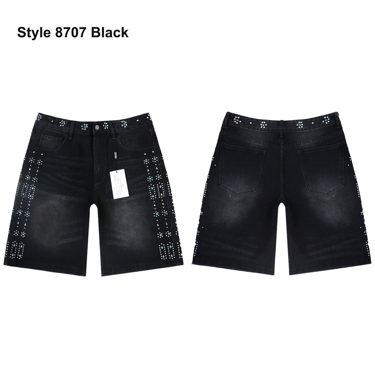 Men's denim shorts – Style 8707 Black