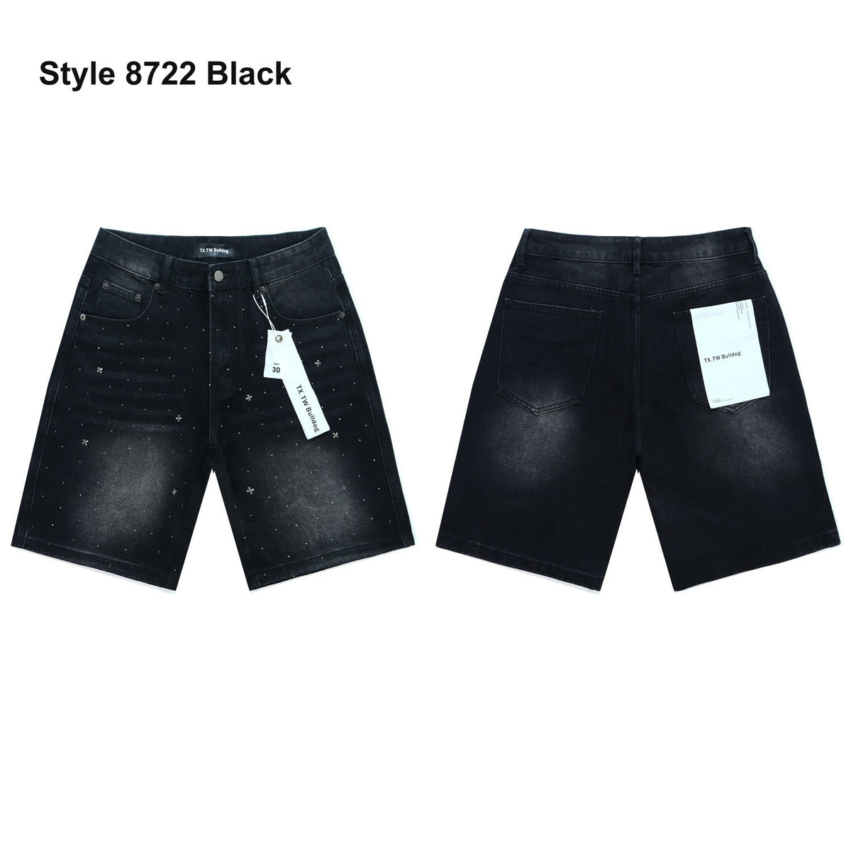 Men's denim shorts – Style 8722 Black