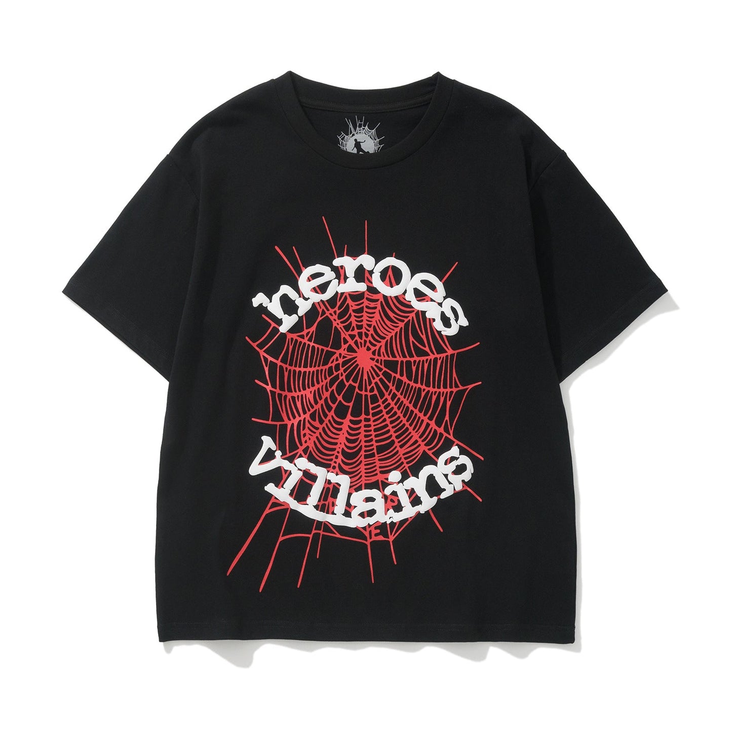 2025 New European and American Fashion Brand Male and Female Couples Wear plus Size Loose SP5-Der Spider Web Printed Short Sleeve T-shirt
