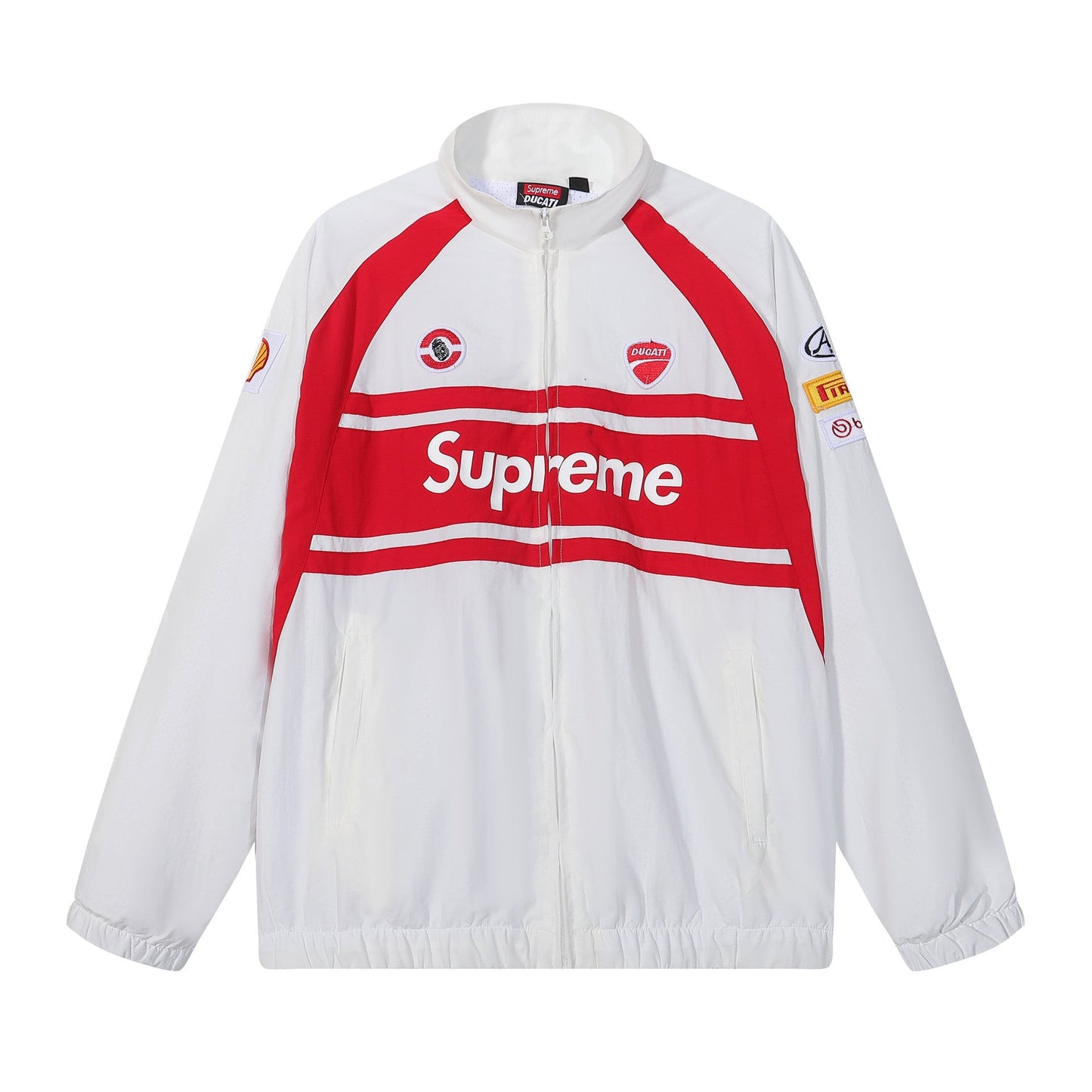 Supreme Ducati Collaboration Racing Style Windbreaker Jacket for Men