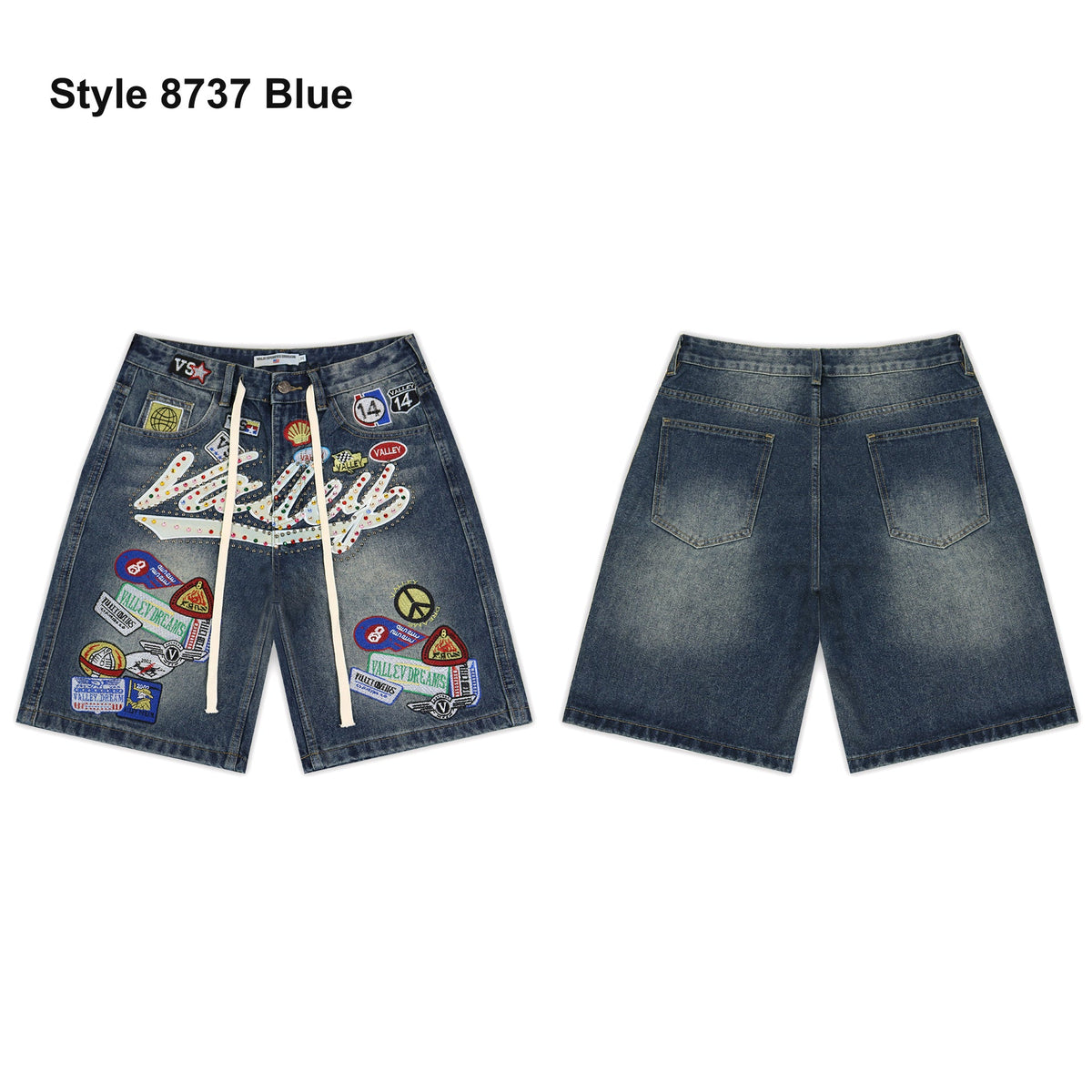 Men's denim shorts – Style 8737 Blue
