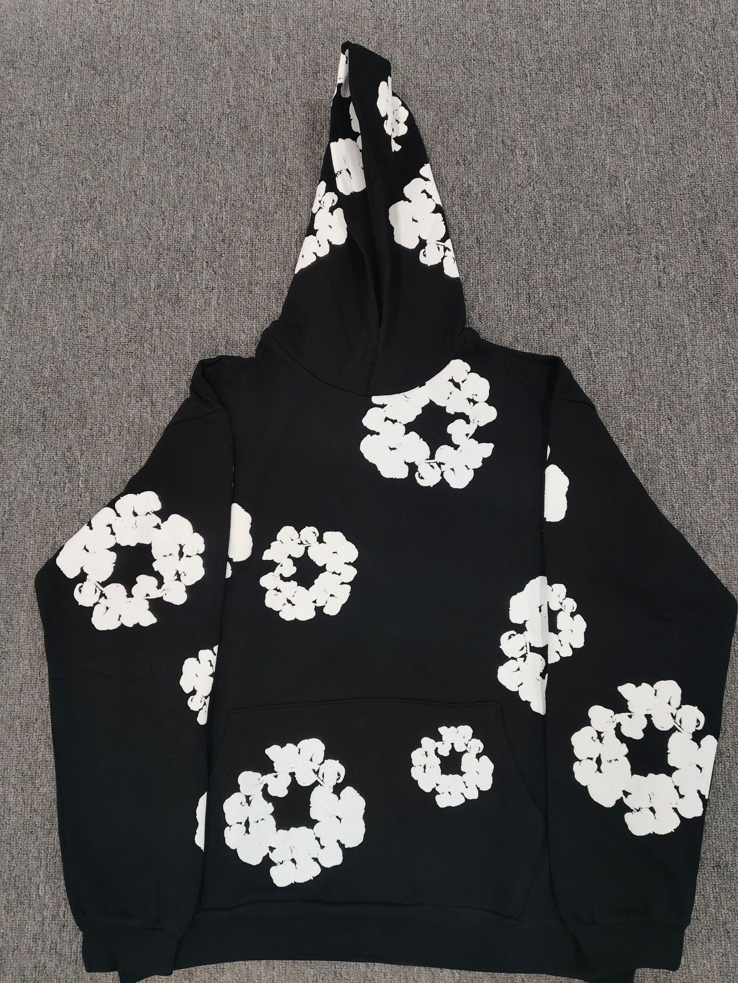 [High Quality Version] All Cotton Denim Tears Hoodie Kapok Hoodie American High Street Trendy Sweatshirt