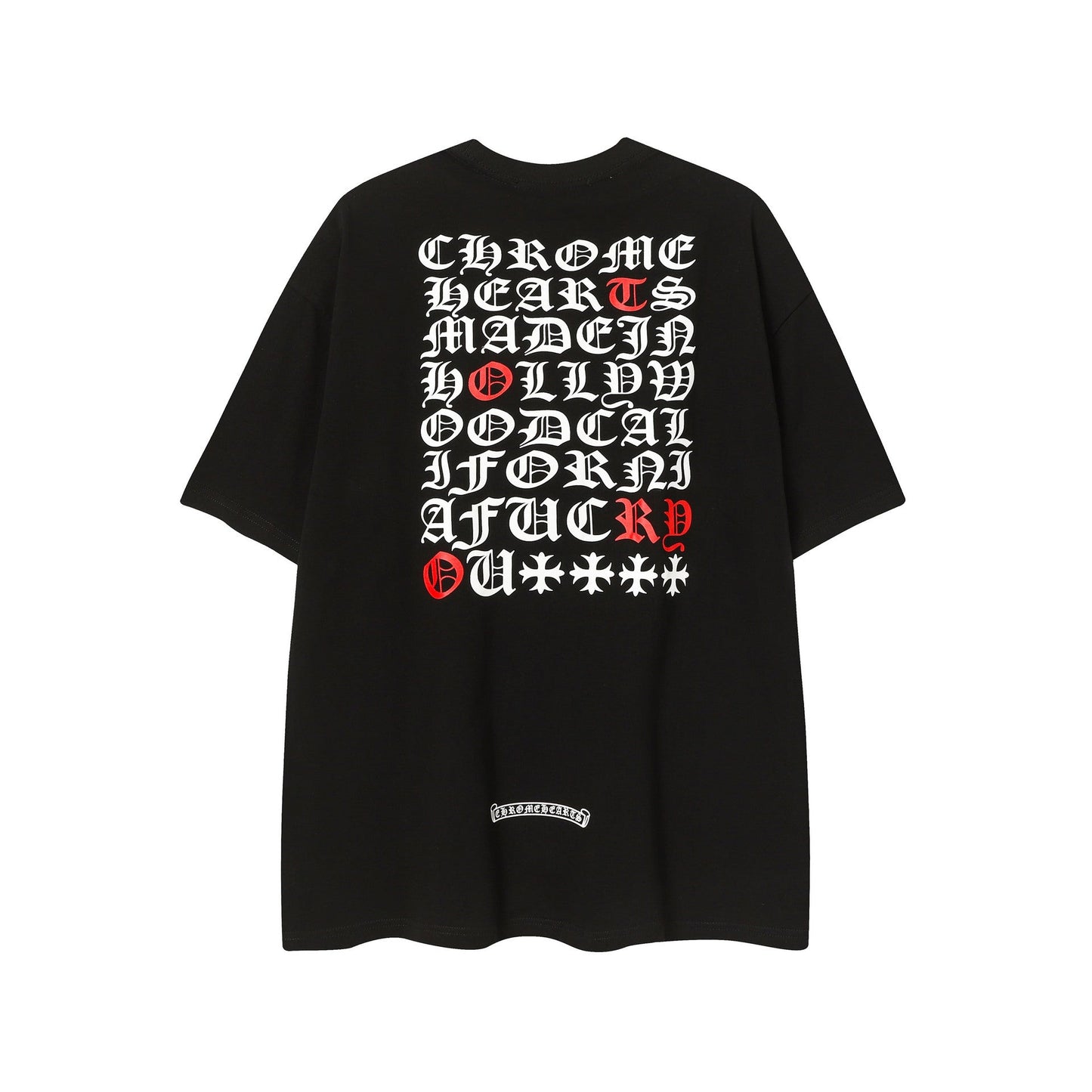 2025 New CHRM Heart Cross Sanskrit Patch Print Embroidery Loose Short Sleeve for Men and Women(2)