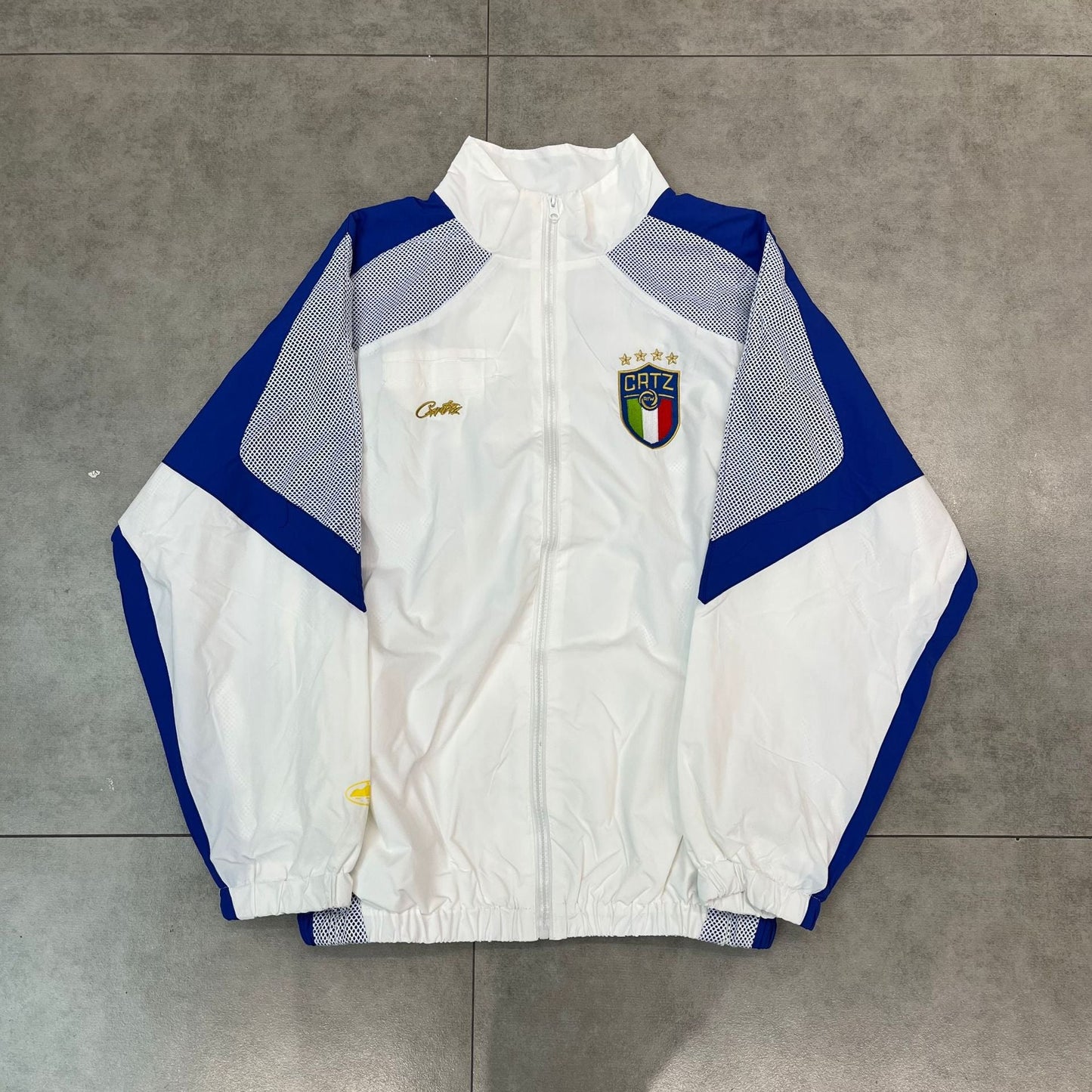 Men's New Corteiz Suit spring sportswear with embroidered logo and zipper pants