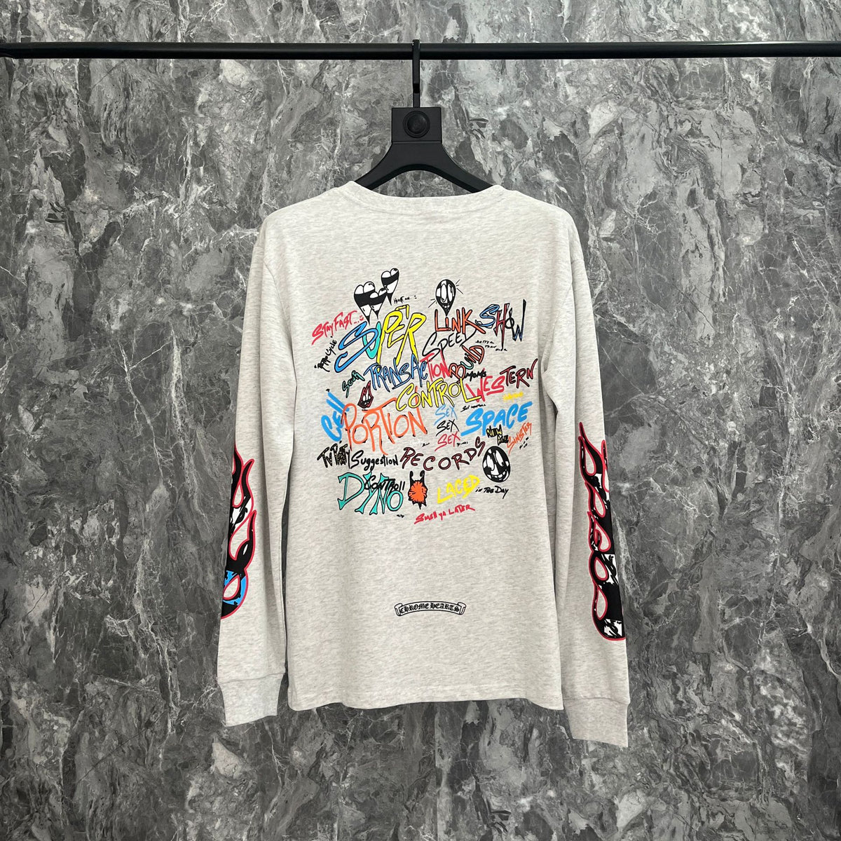 Ch Heart High-Quality Double Yarn Pure Cotton Unisex Printed Long Sleeve T-Shirt