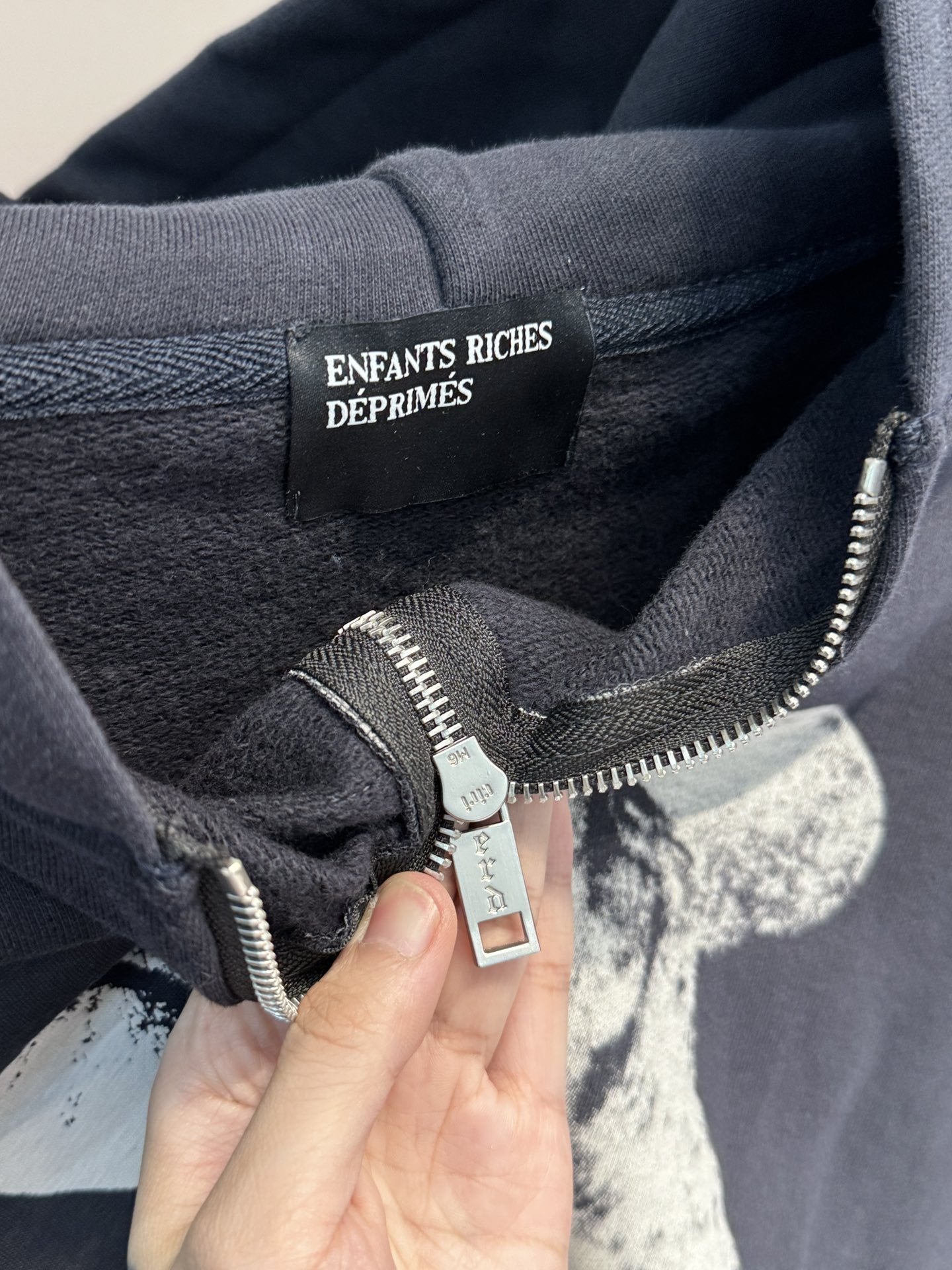 High-Quality ERD Melancholy Rich Second Generation Hooded Sweatshirt Washed Vintage Distressed Jacket Autumn Winter Zipper Coat