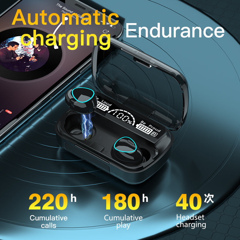 M10 TWS headset wireless earphone with Power Good quality headphones