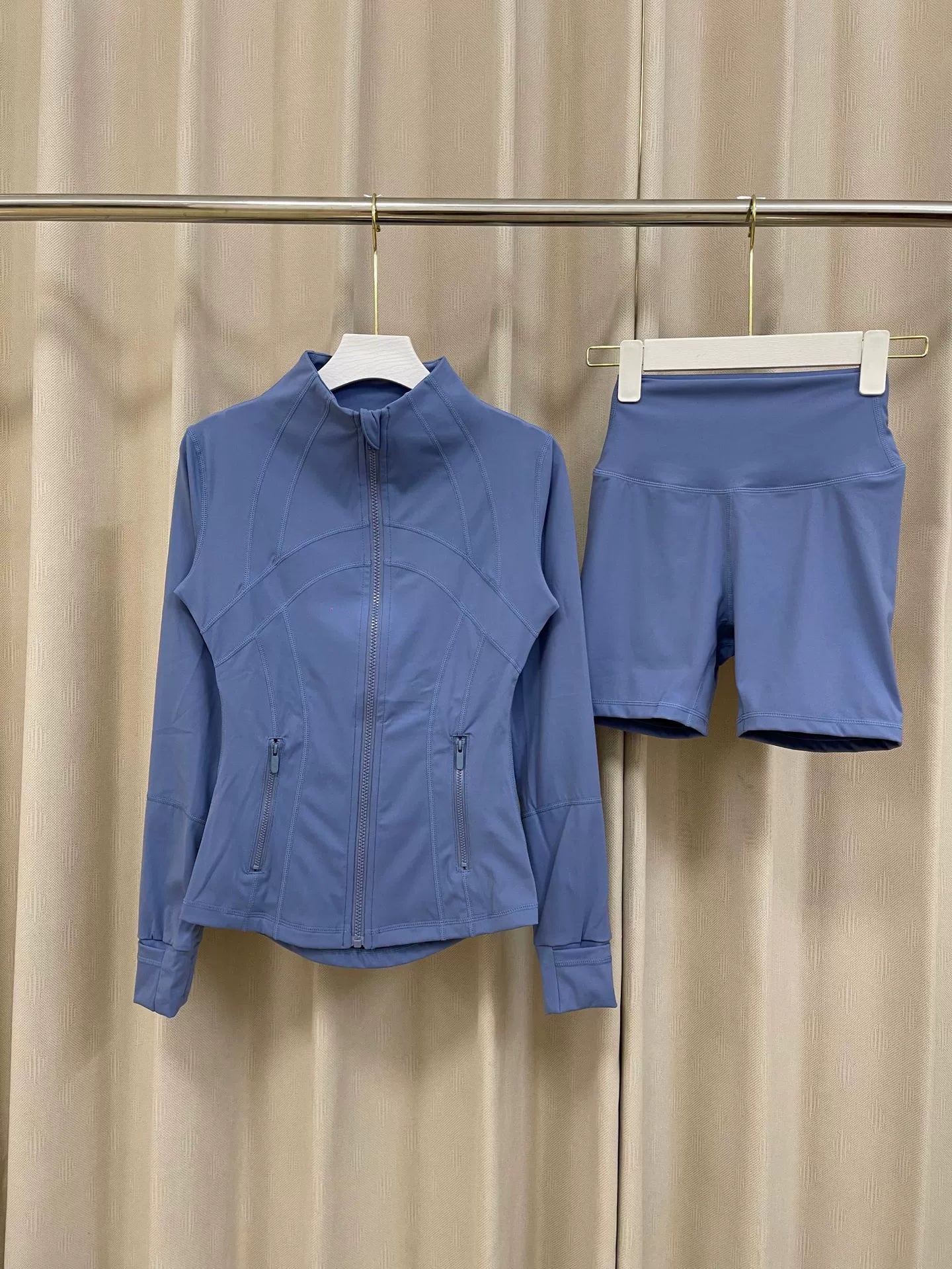 VARIANT_IMAGE::Aqua Blue Jacket Set