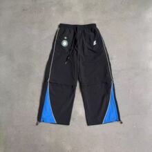 VARIANT_IMAGE::2-in-1 Casual Pants / Black | Embroidered streetwear style