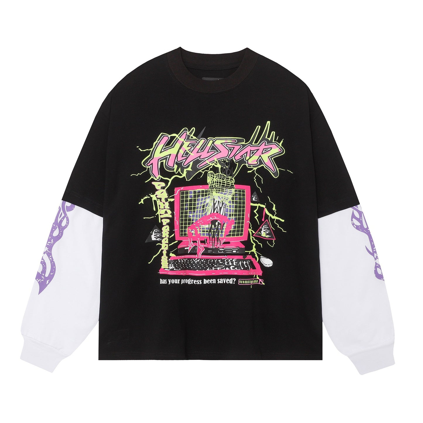 VARIANT_IMAGE::3269 Black | Vintage washed graphic long-sleeve T-shirt