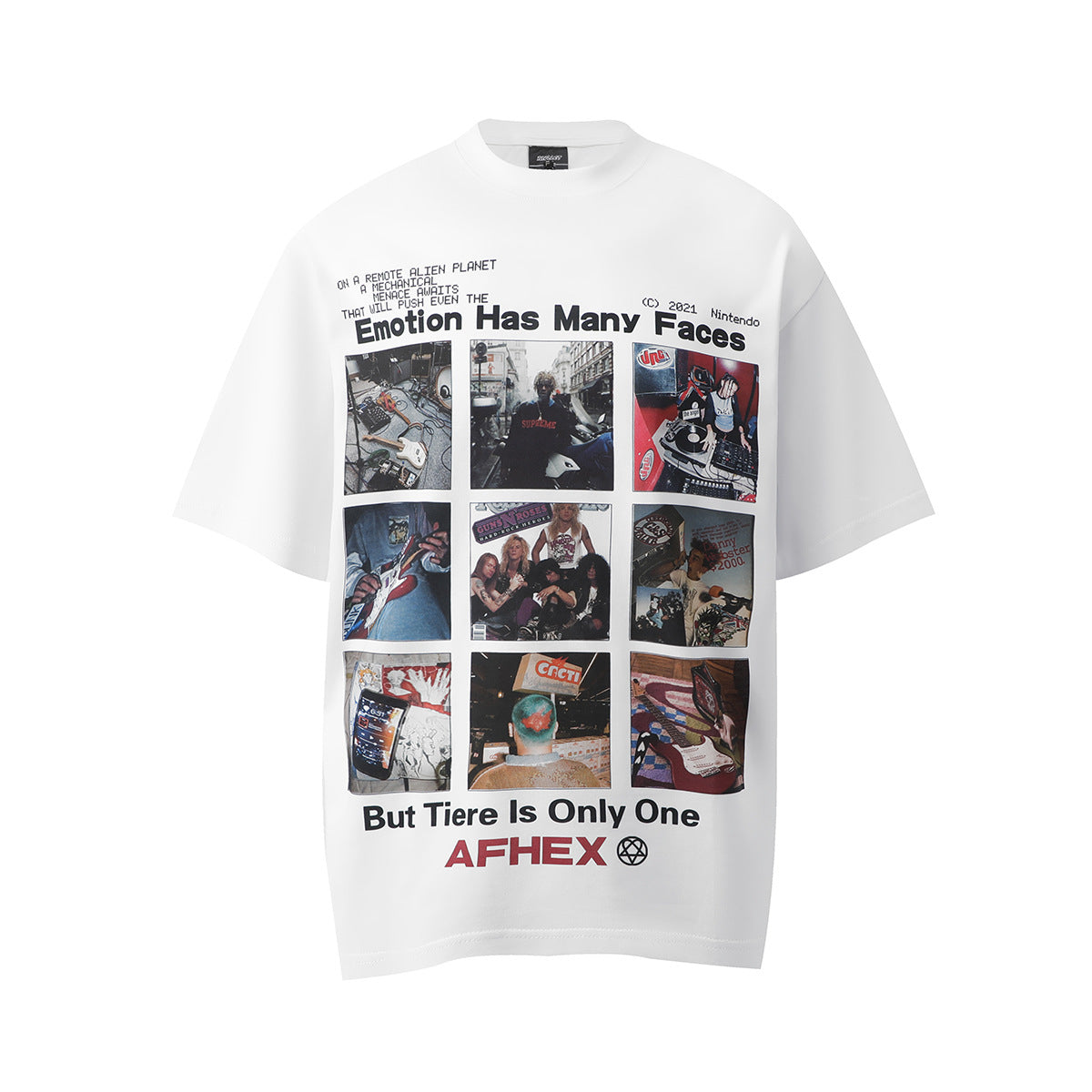 Men's washed cartoon graphic T-shirt image 2