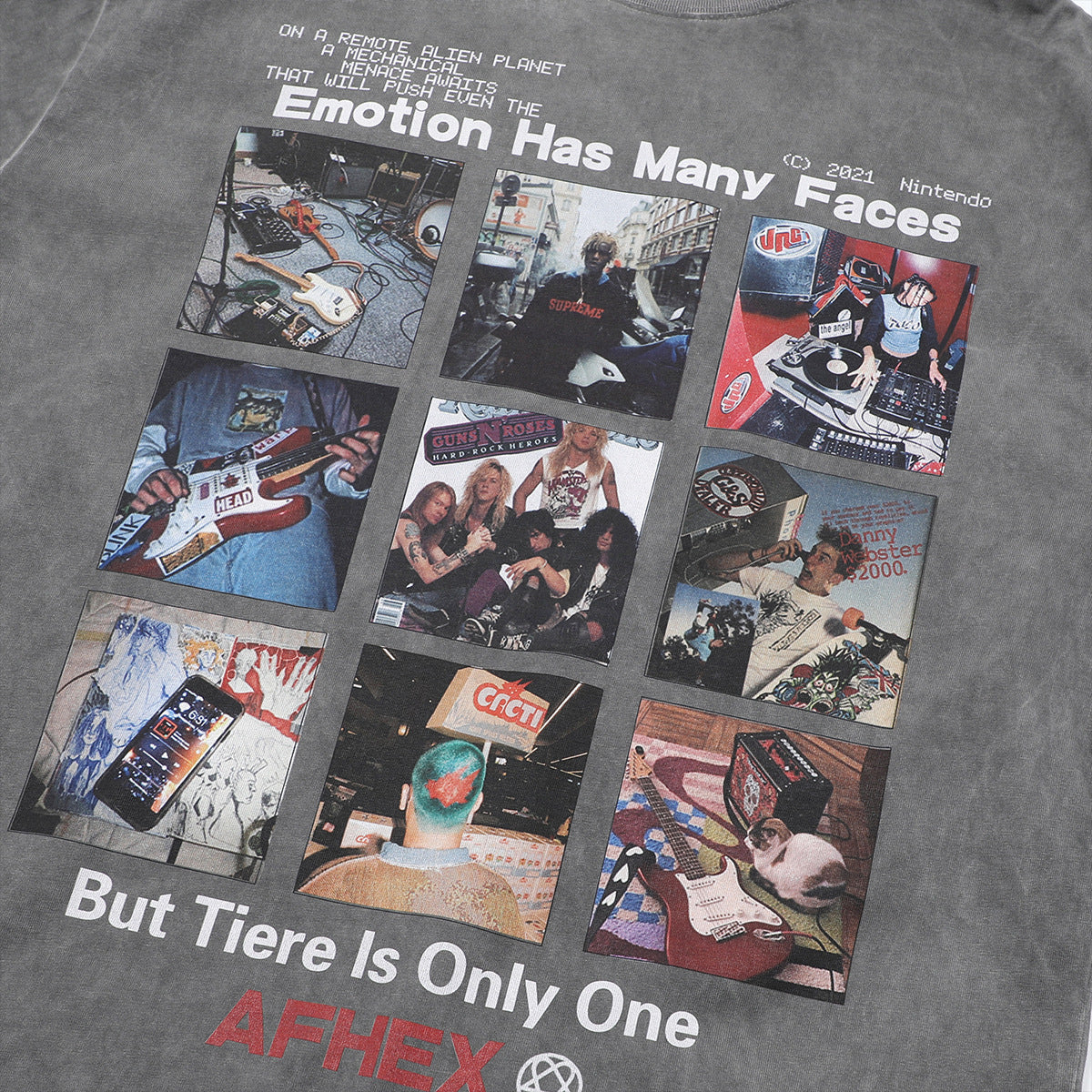 Men's washed cartoon graphic T-shirt image 4