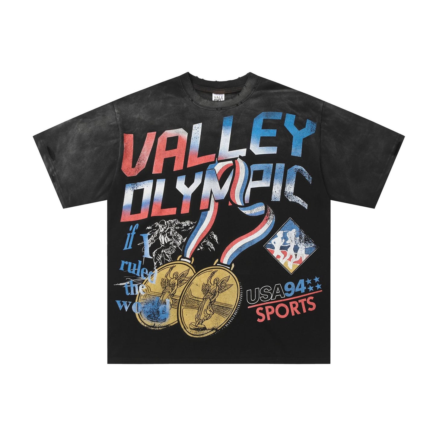 VALLEY Heavyweight Hip Hop T-Shirt - Unisex High Street Summer Top