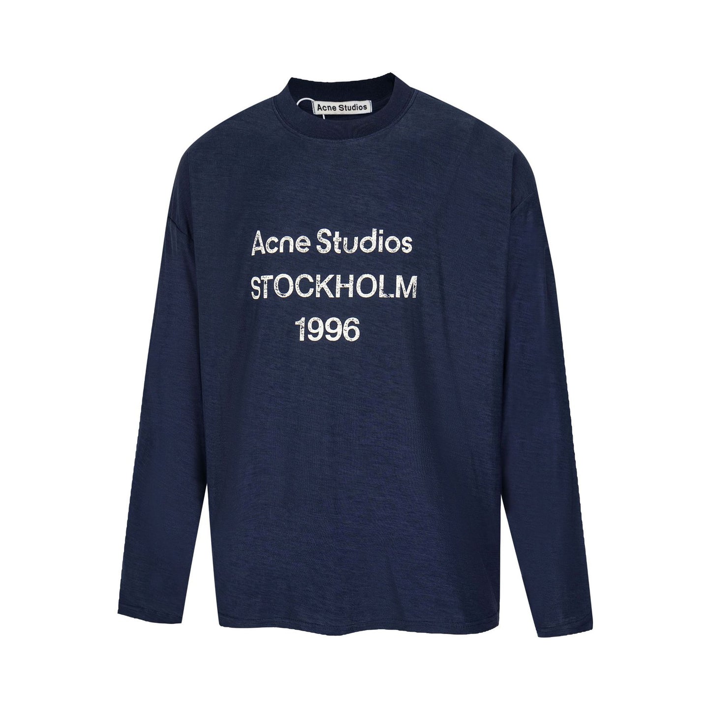 VARIANT_IMAGE::A12藏青 | Vintage graphic long-sleeve T-shirt