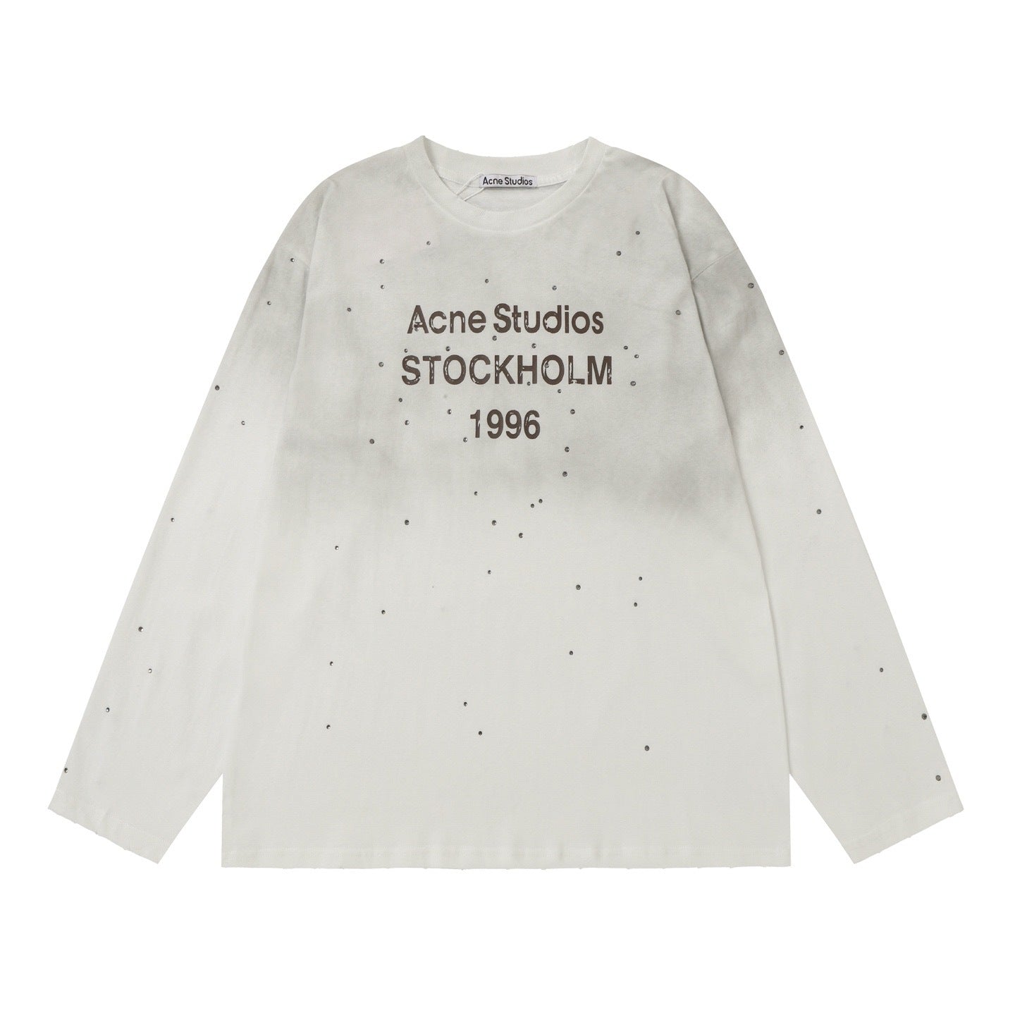 VARIANT_IMAGE::AC19 Rhinestone White | Vintage graphic long-sleeve T-shirt