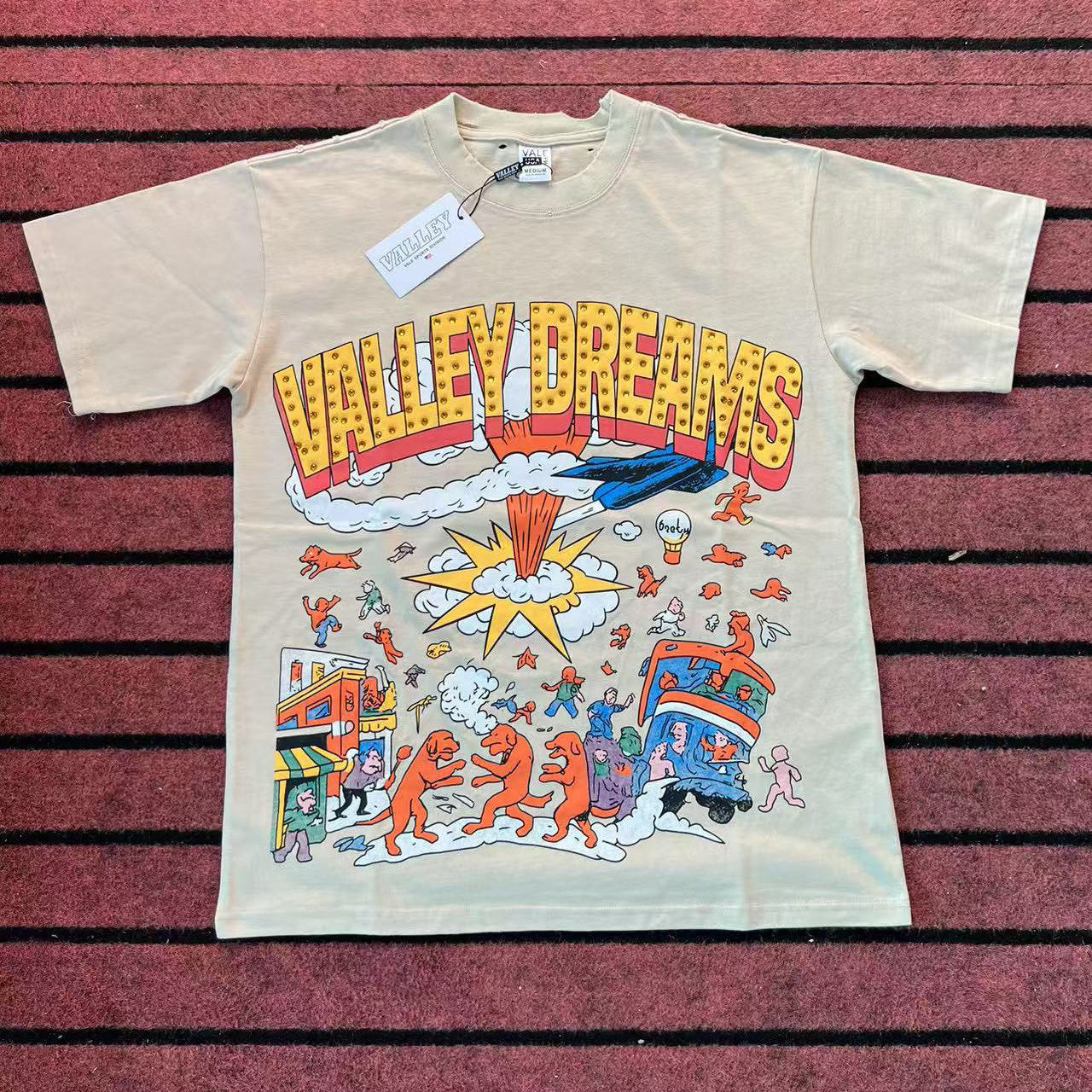 VALLEY Heavyweight Hip Hop T-Shirt - Unisex High Street Summer Top