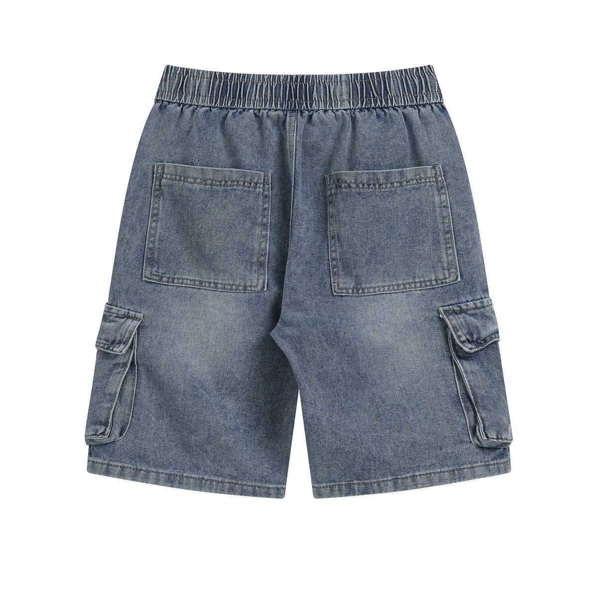 Vintage washed cargo denim shorts image 2
