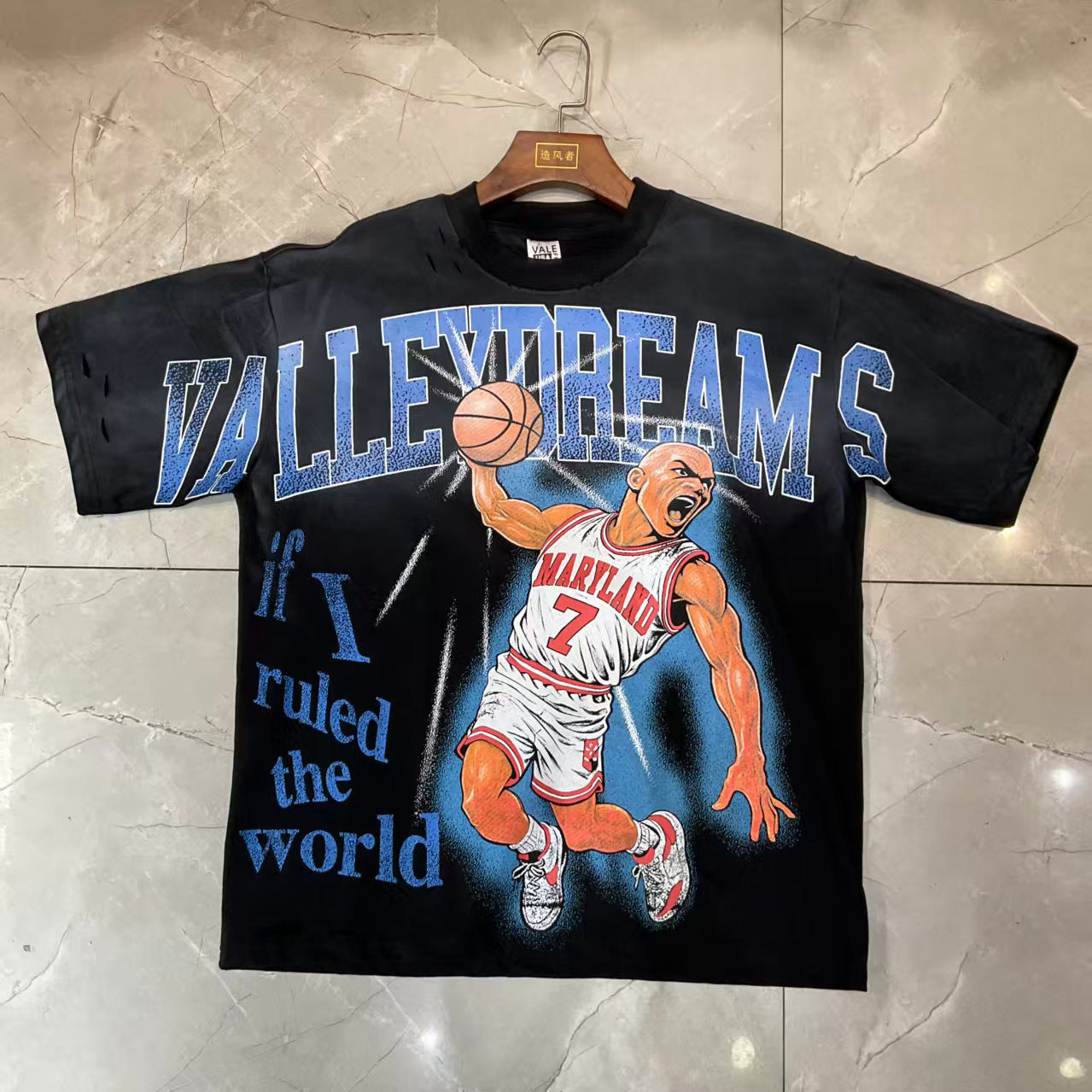 VALLEY Heavyweight Hip Hop T-Shirt - Unisex High Street Summer Top