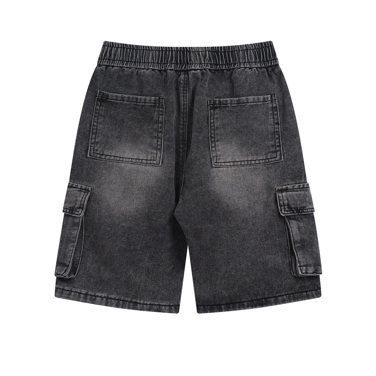 Vintage washed cargo denim shorts image 3