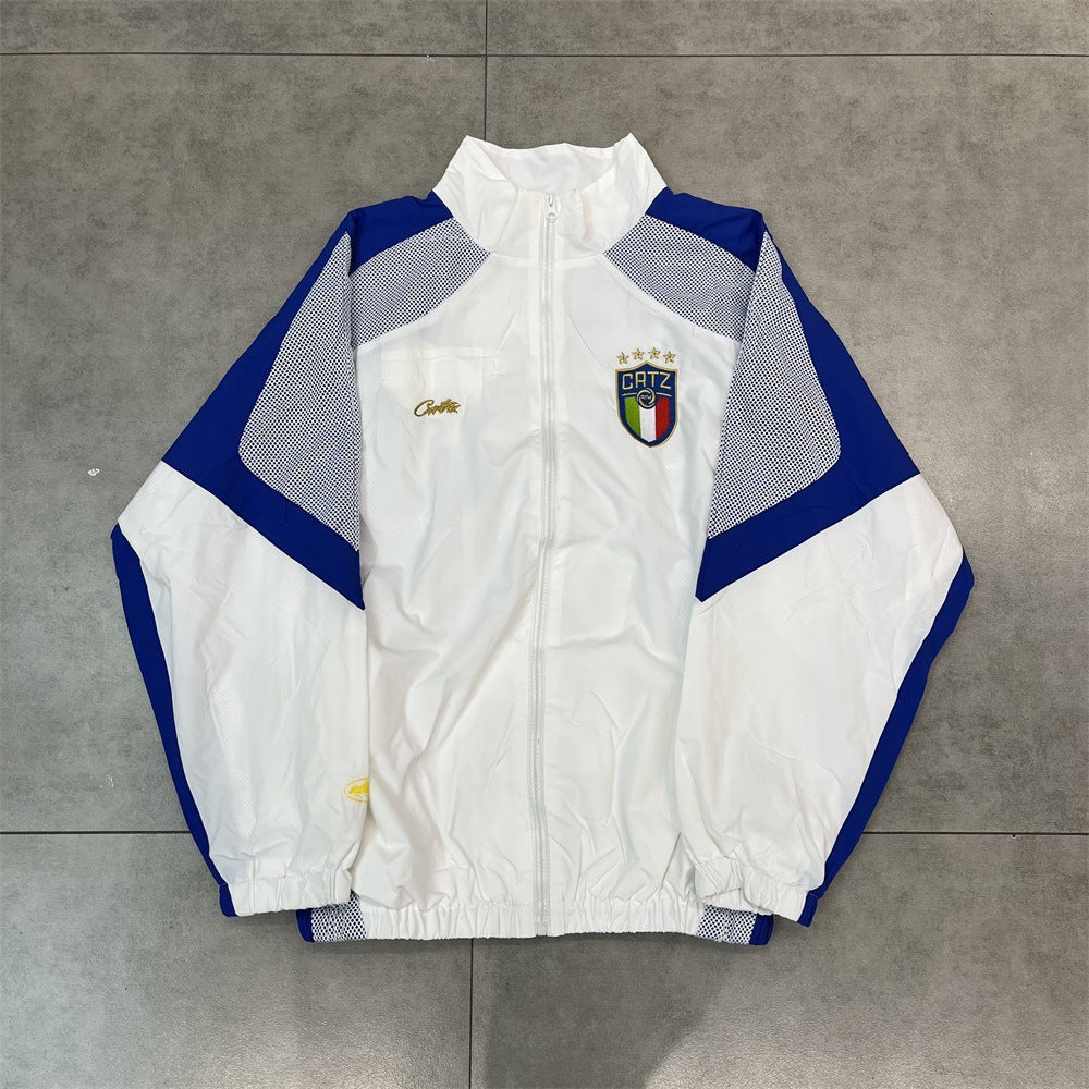 New Corteiz suit with embroidered Alcatraz logo, casual sports spring long pants with zipper