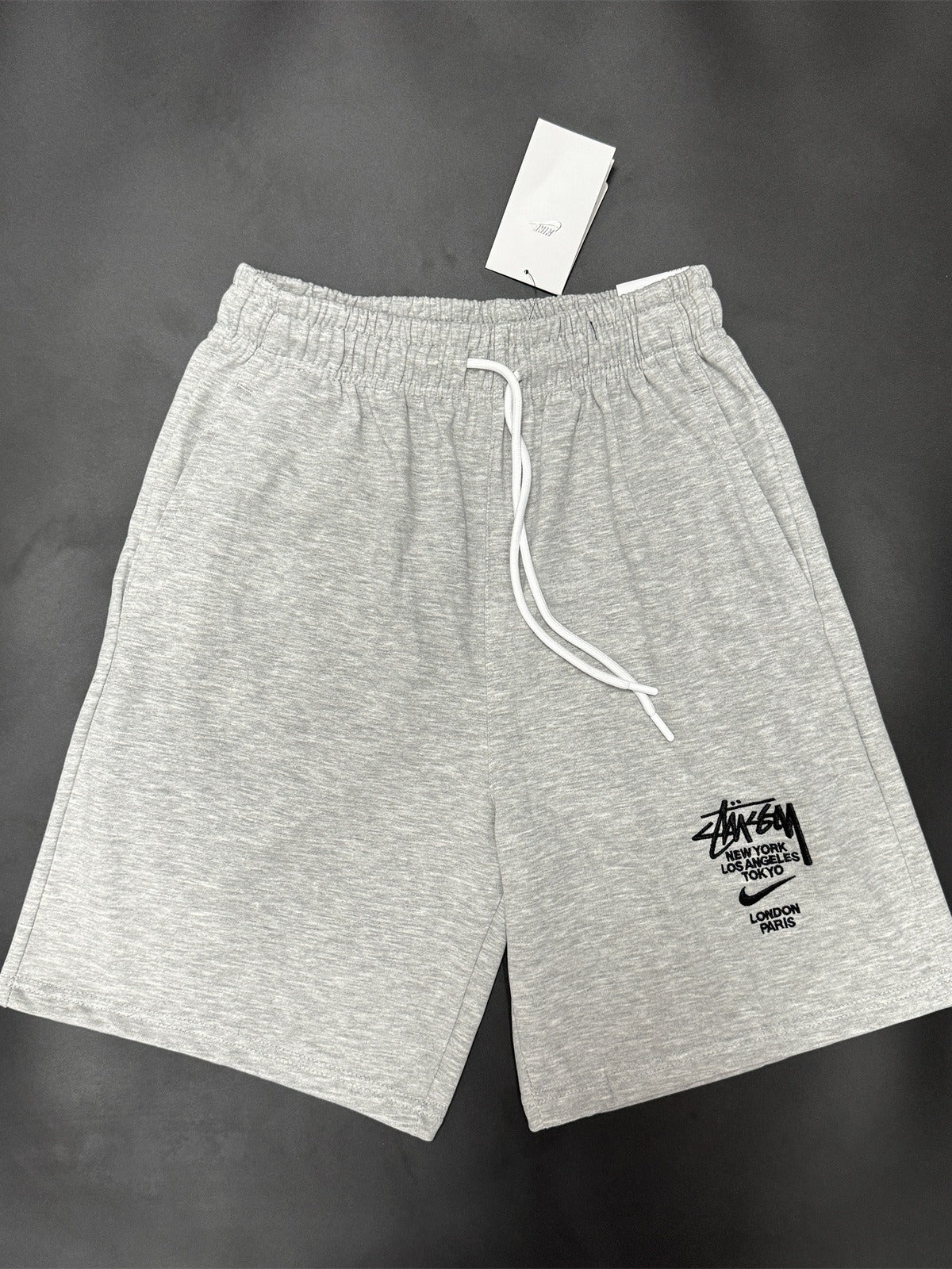 AJ Flying Logo Embroidered Cotton Shorts – Lightweight Summer Casual Pants