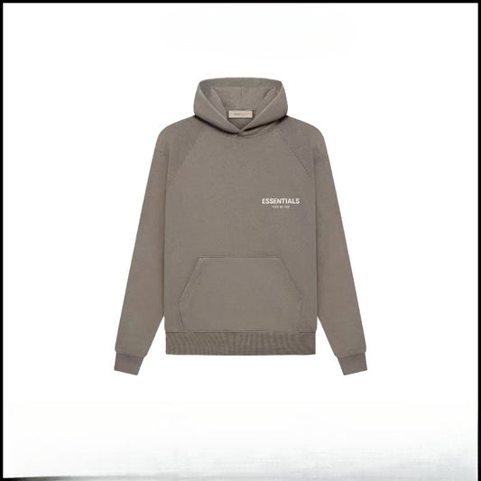 ESSENTIALS HOODIE FOG Season 8 Flocked Small Label Versatile Hooded Sweatshirt Fleece Lined