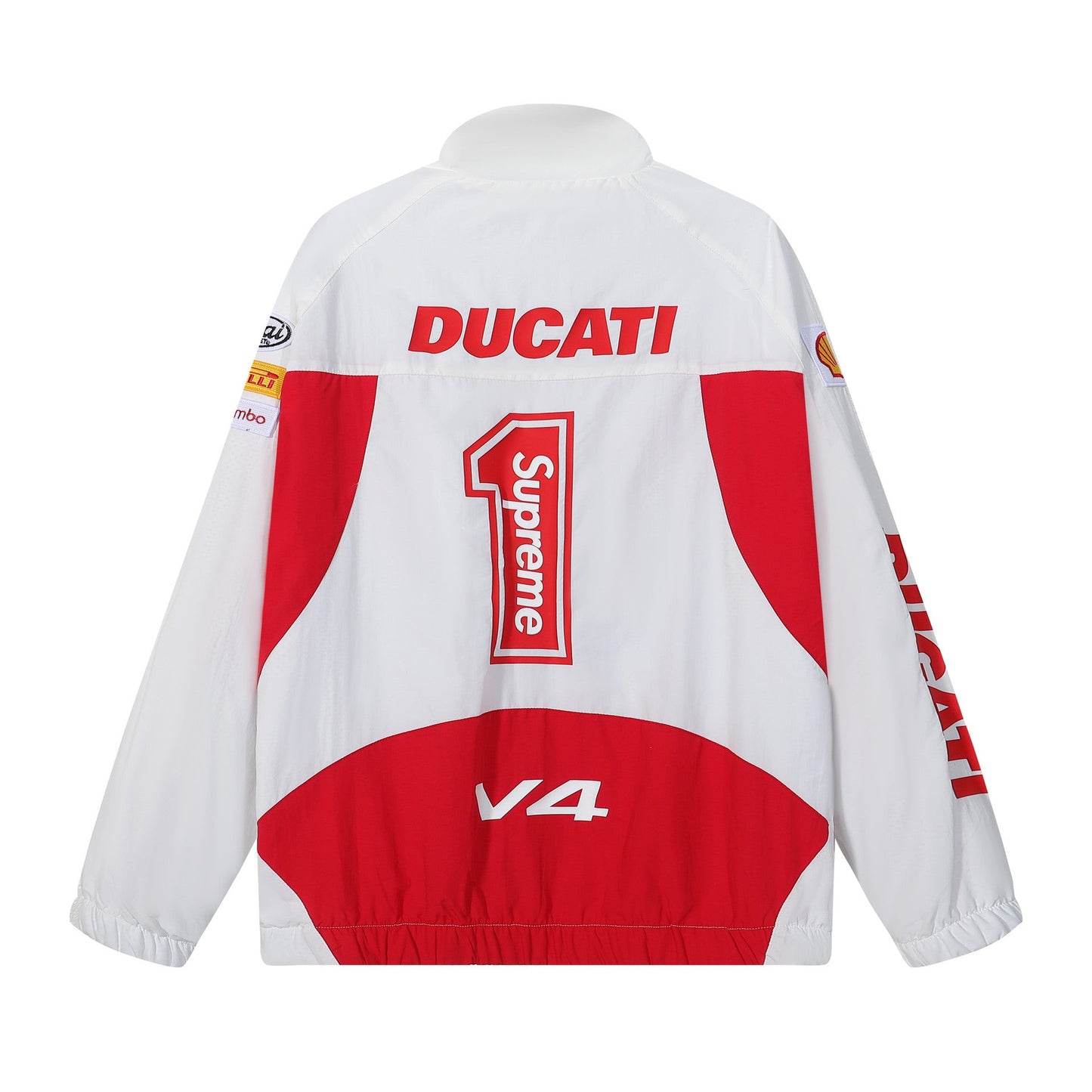 Supreme Ducati Collaboration Racing Style Windbreaker Jacket for Men