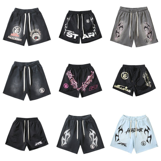 Washed Vintage Casual Shorts mid-thigh length made from soft pre-washed cotton with vintage distressed details