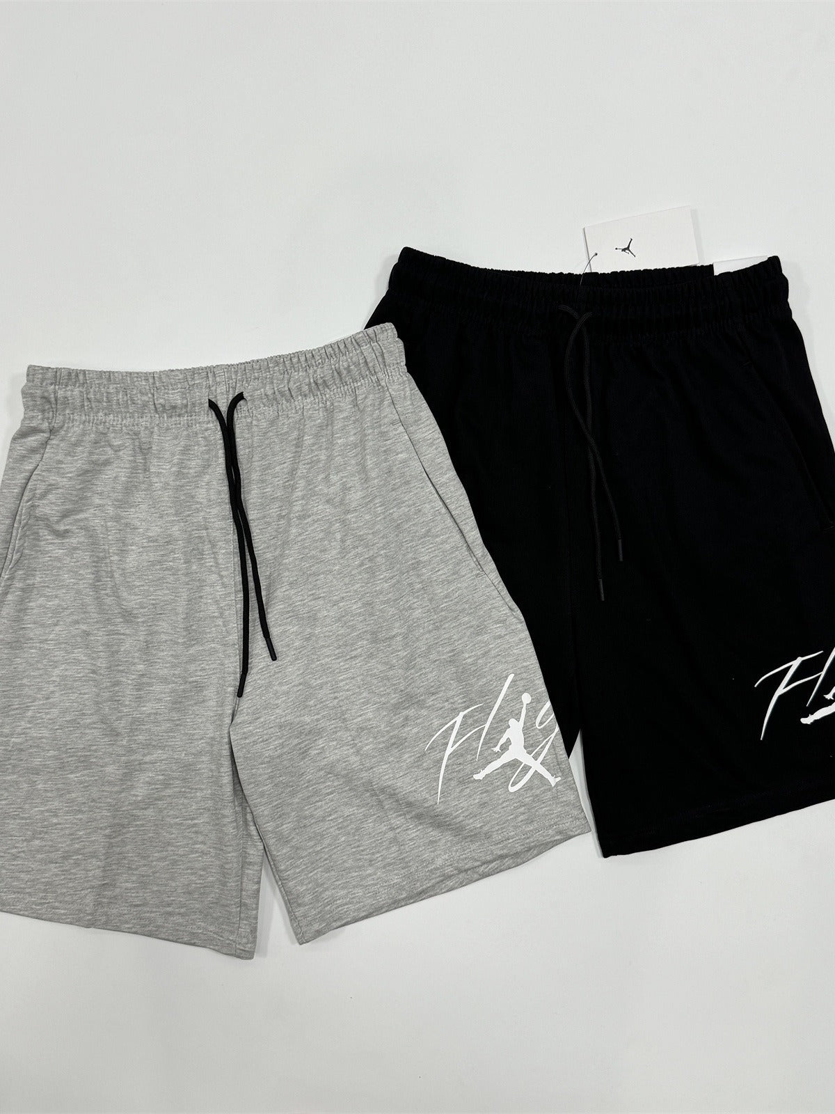 AJ Flying Logo Embroidered Cotton Shorts – Lightweight Summer Casual Pants