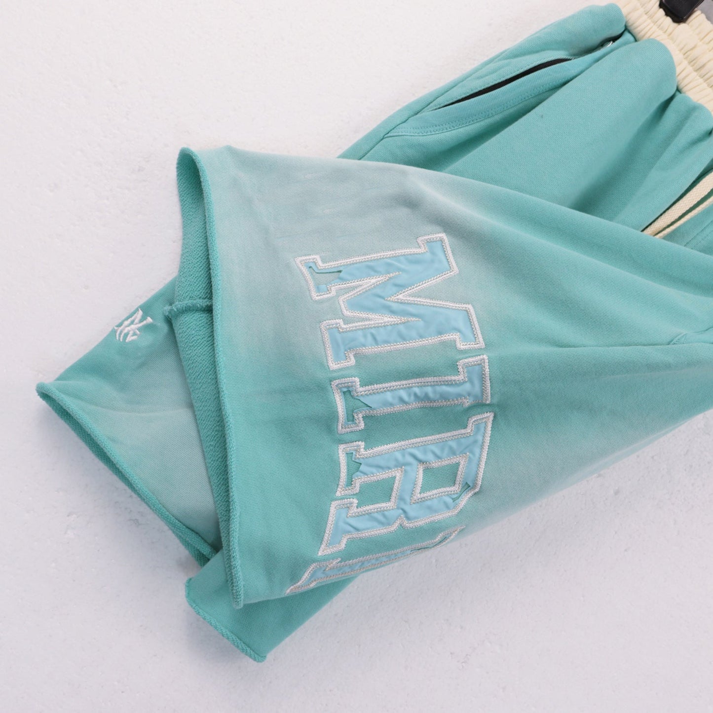Ami Summer Washed and Worn Casual Letter American T-shirt Loose Men's and Women's Same Shorts Suit